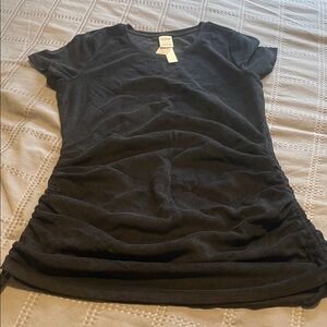 PINK Victorias Secret Black Ruched Terry Dress